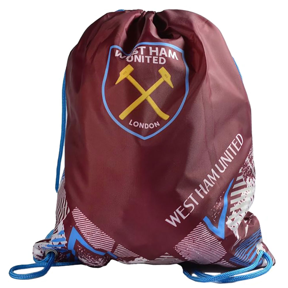 Claret West Ham United FC Vector gym bag featuring a full colour West Ham crest