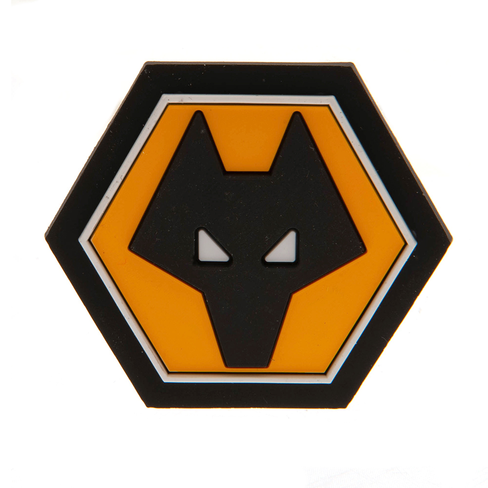 Wolverhampton Wanderers 3D PVC fridge magnet in the shape of the Wolves crest in vibrant colour