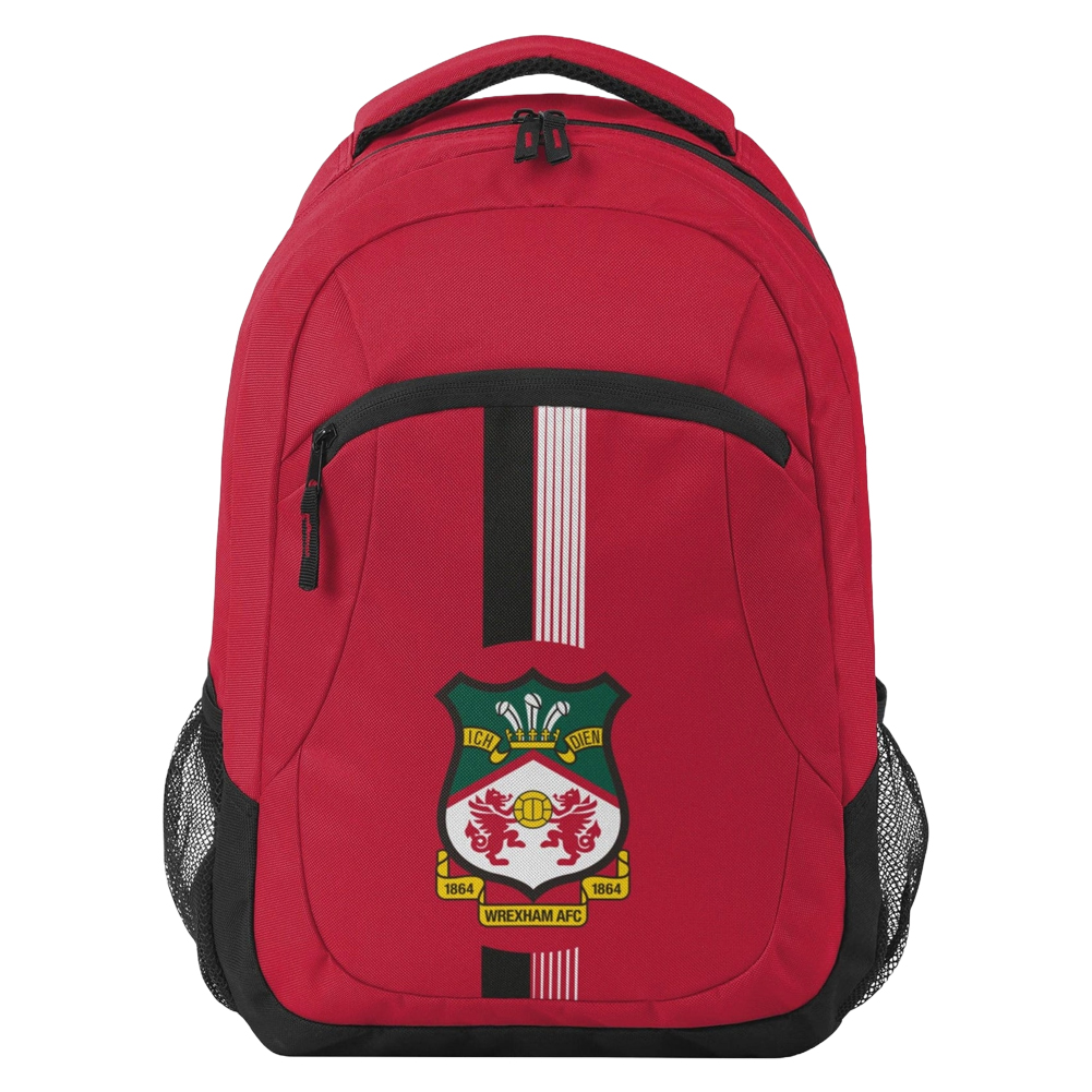 Wrexham AFC Ultra design backpack featuring the Wrexham club crest